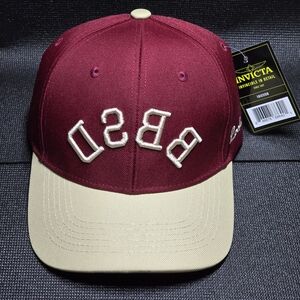 Invicta Men's BBSD Adjustable Fashion Snapback Hat/Cap Maroon/Beige